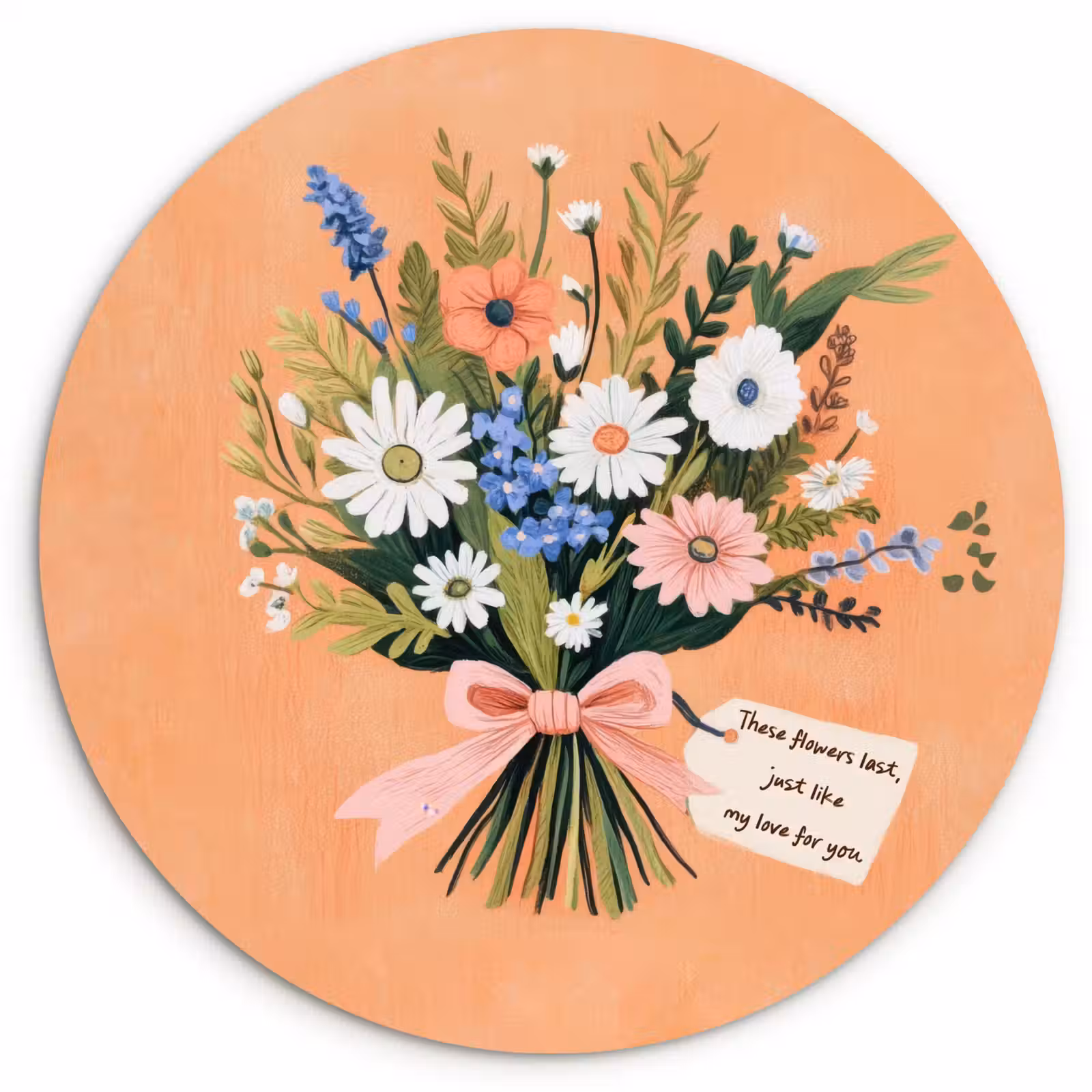 Wandcirkel - Glas - Boeket - Strikje - Quote — 1