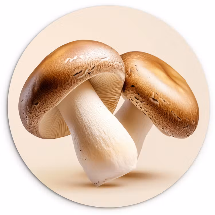 Wandcirkel - Glas - Champignons - Zacht - Beige — 1