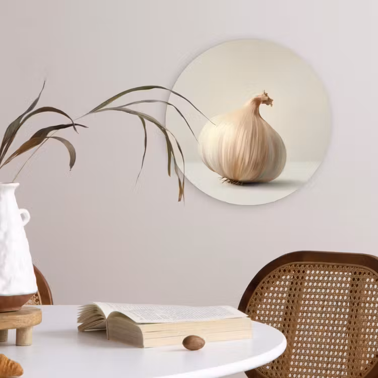 Wandcirkel - Glas - Knoflook - Natuurlijk - Beige — 4