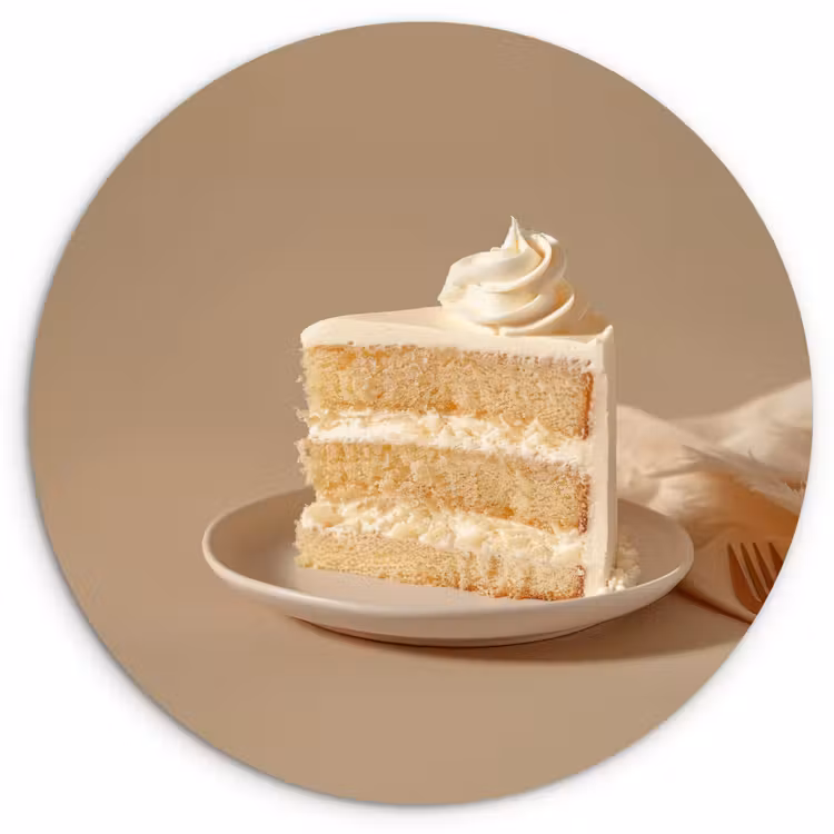 Wandcirkel - Glas - Vanilletaart - Cake - Romig — 1