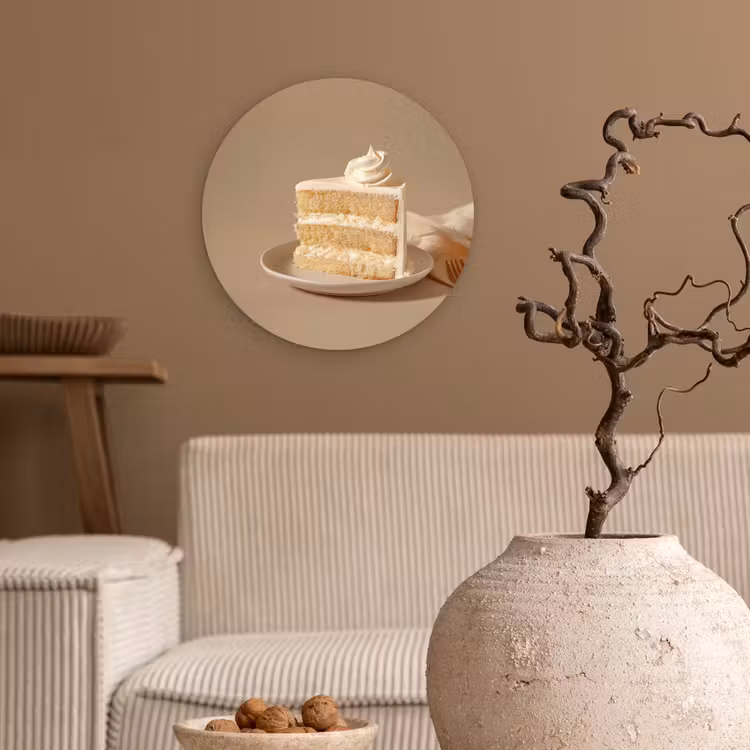 Wandcirkel - Glas - Vanilletaart - Cake - Romig — 2