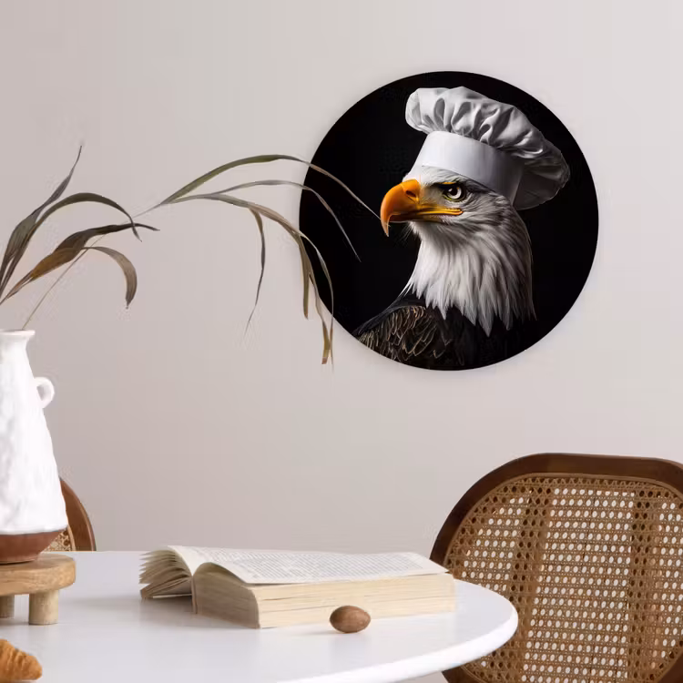 Wandcirkel - Glas - Arend -Amerika - Koksmuts - Vogel - Stoer — 4
