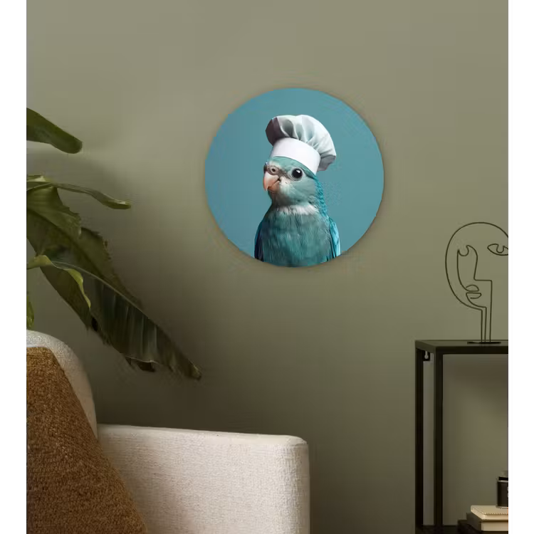 Wandcirkel - Glas - Parkiet - Vogel - Koksmuts - Cute — 3