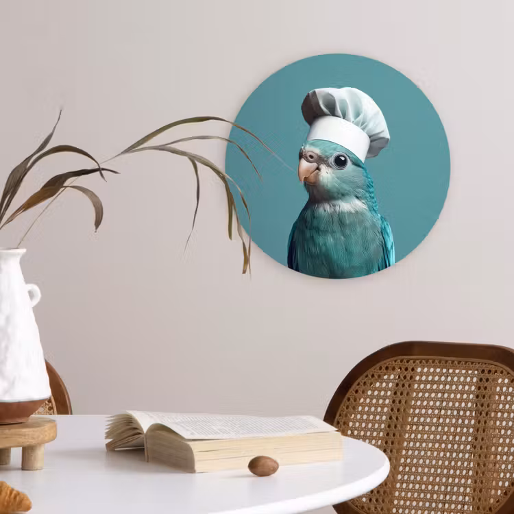 Wandcirkel - Glas - Parkiet - Vogel - Koksmuts - Cute — 4