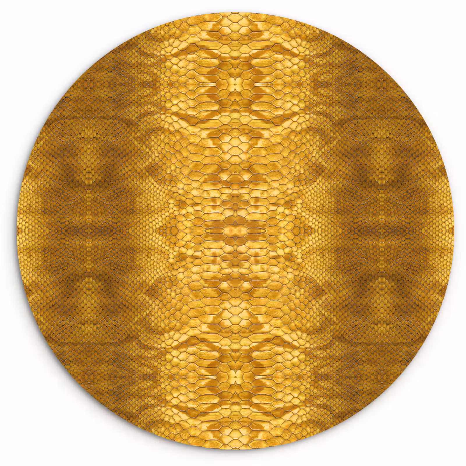 Wandcirkel - Glas - Slang - Boa - Goud - Geel — 1