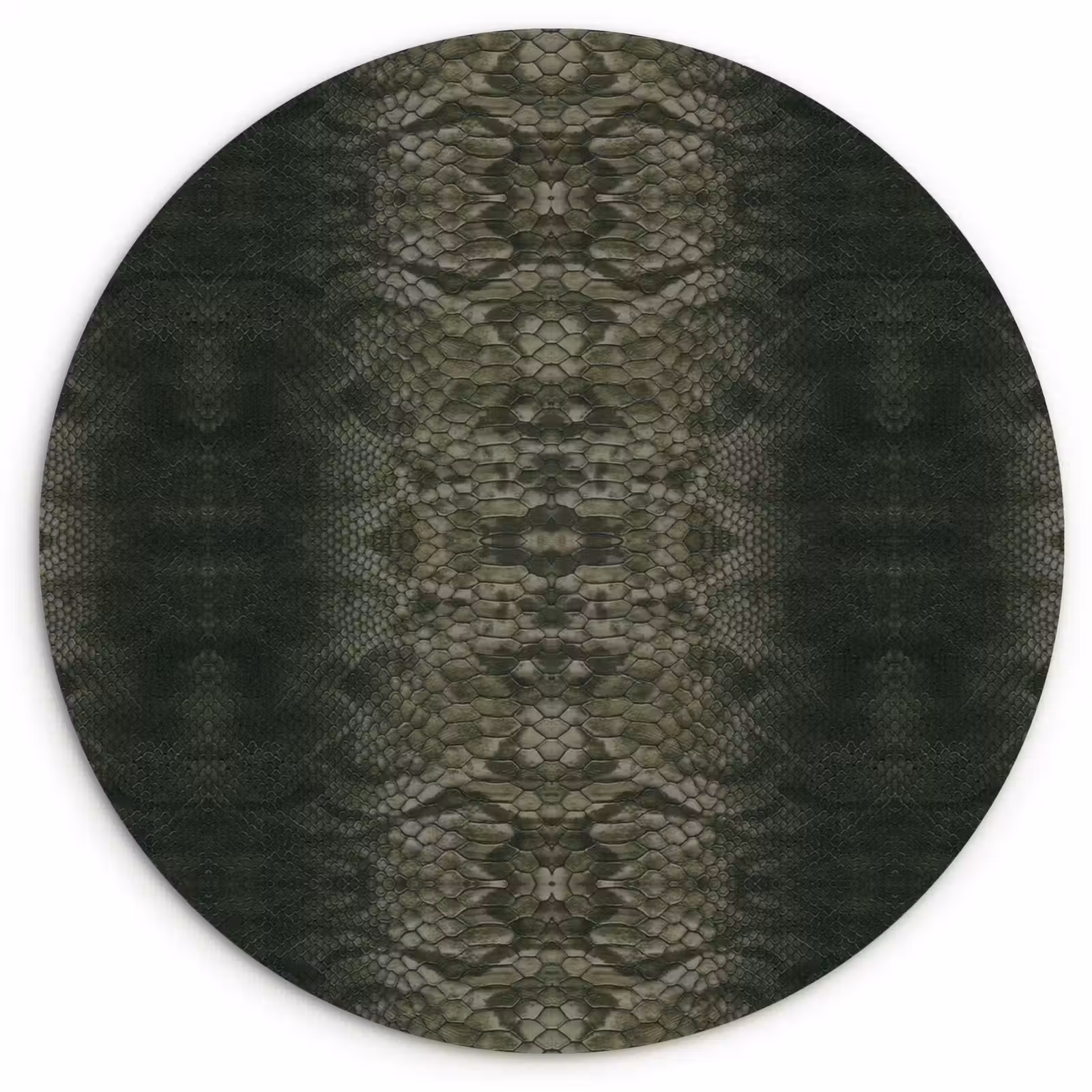 Wandcirkel - Glas - Slang - Boa - Mos - Groen — 1