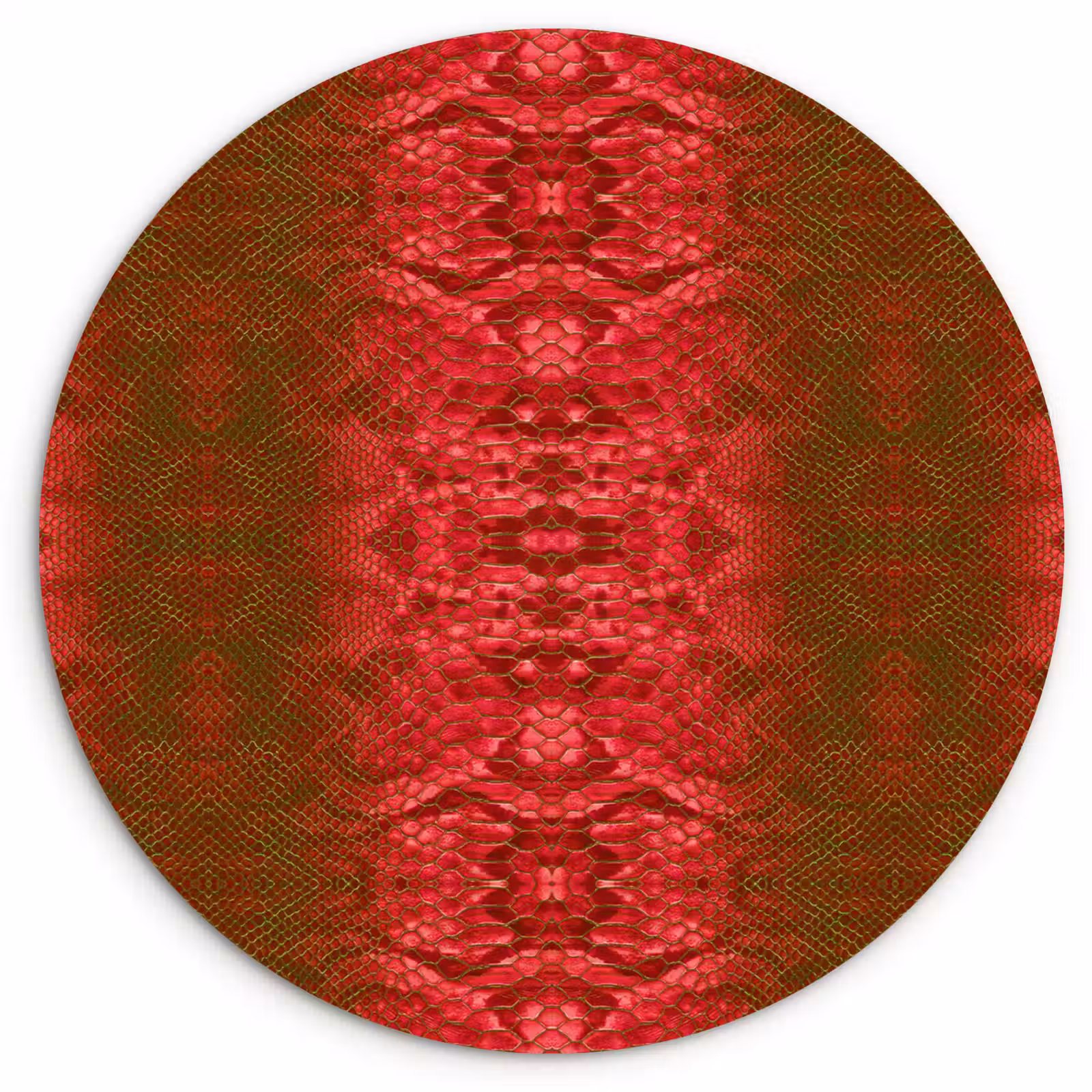 Wandcirkel - Glas - Slang - Boa - Rood -Groen — 1