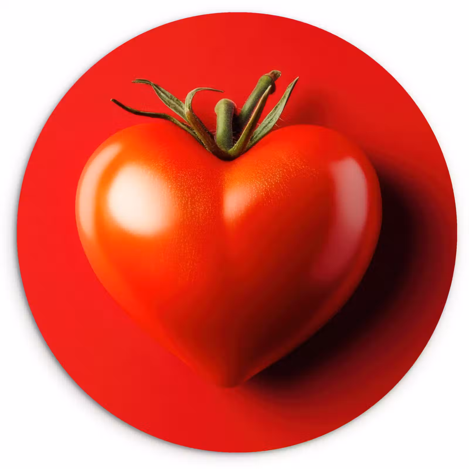 Wandcirkel - Glas - Tomaat - Rood - Hart — 1