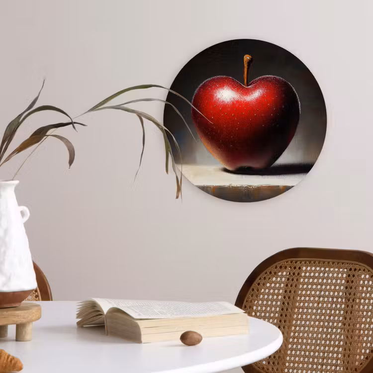 Wandcirkel - Glas - Apple - Hart - Rood — 4