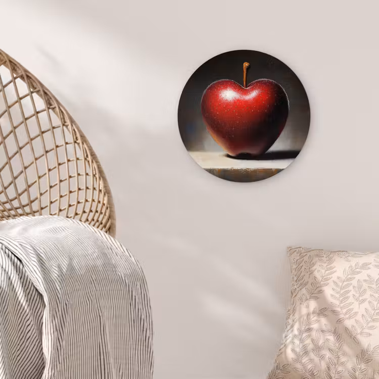 Wandcirkel - Glas - Apple - Hart - Rood — 5
