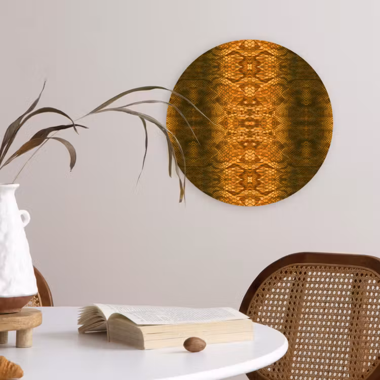 Wandcirkel - Glas - Slang - Boa - Amber — 4
