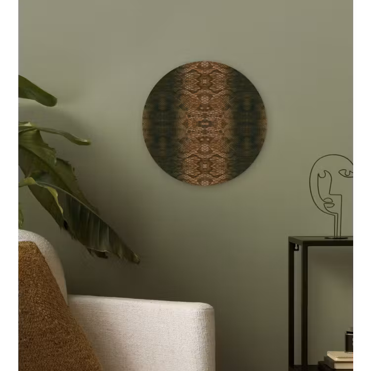 Wandcirkel - Glas - Slang - Boa - Bruin — 3