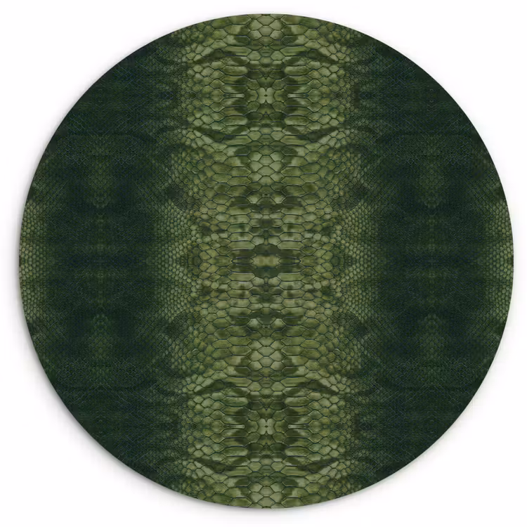 Wandcirkel - Glas - Slang - Boa - Groen — 1