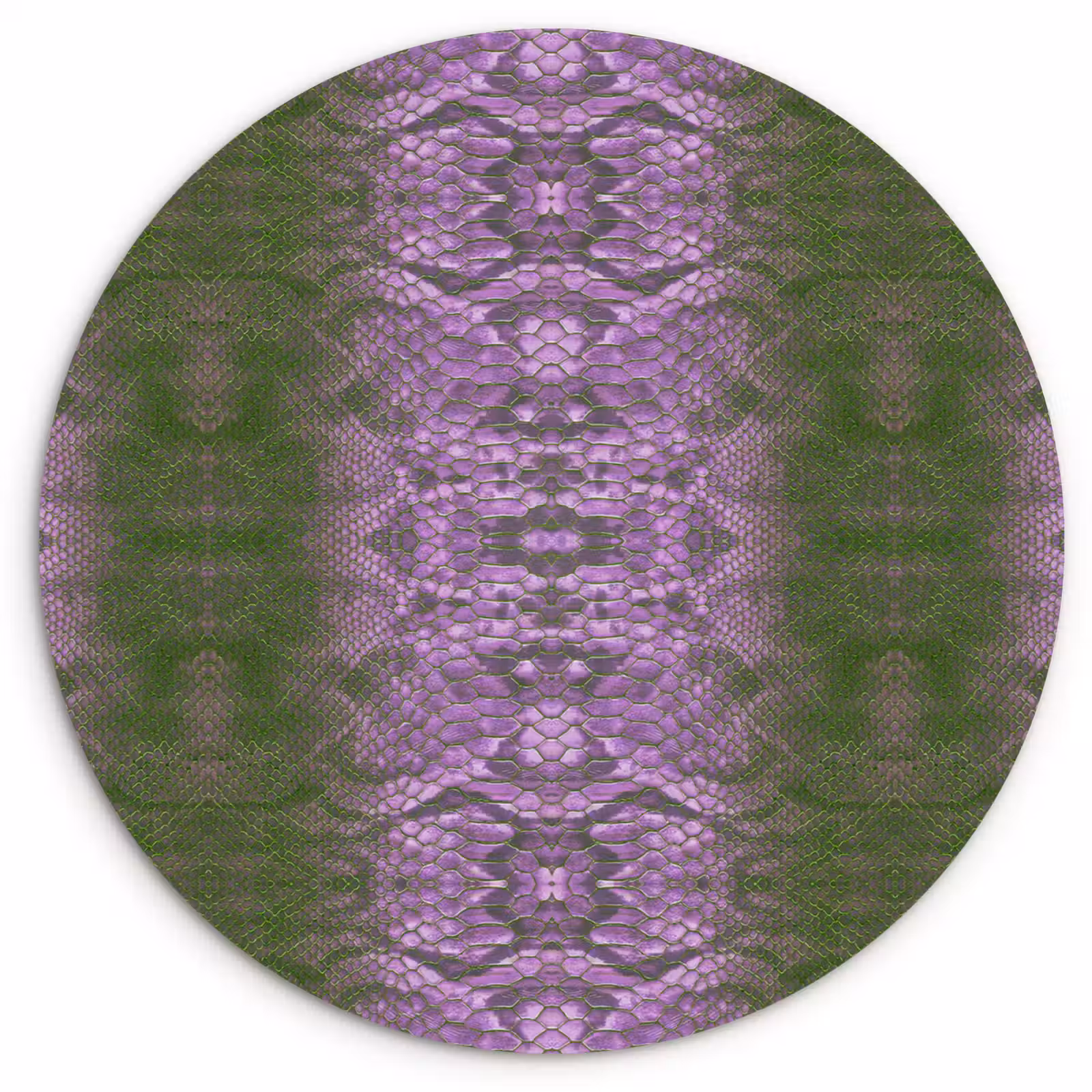 Wandcirkel - Glas - Slang - Boa - Lila - Groen — 1