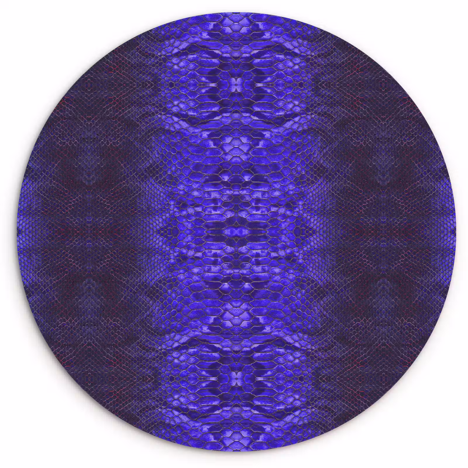 Wandcirkel - Glas - Slang - Boa - Paars - Blauw — 1