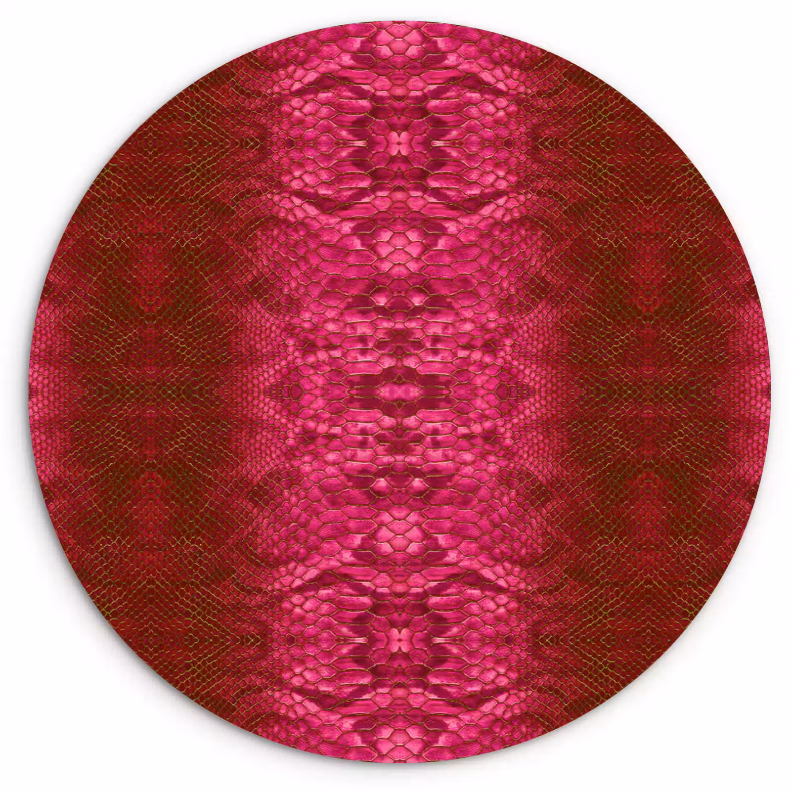 Wandcirkel - Glas - Slang - Boa - Roze — 1