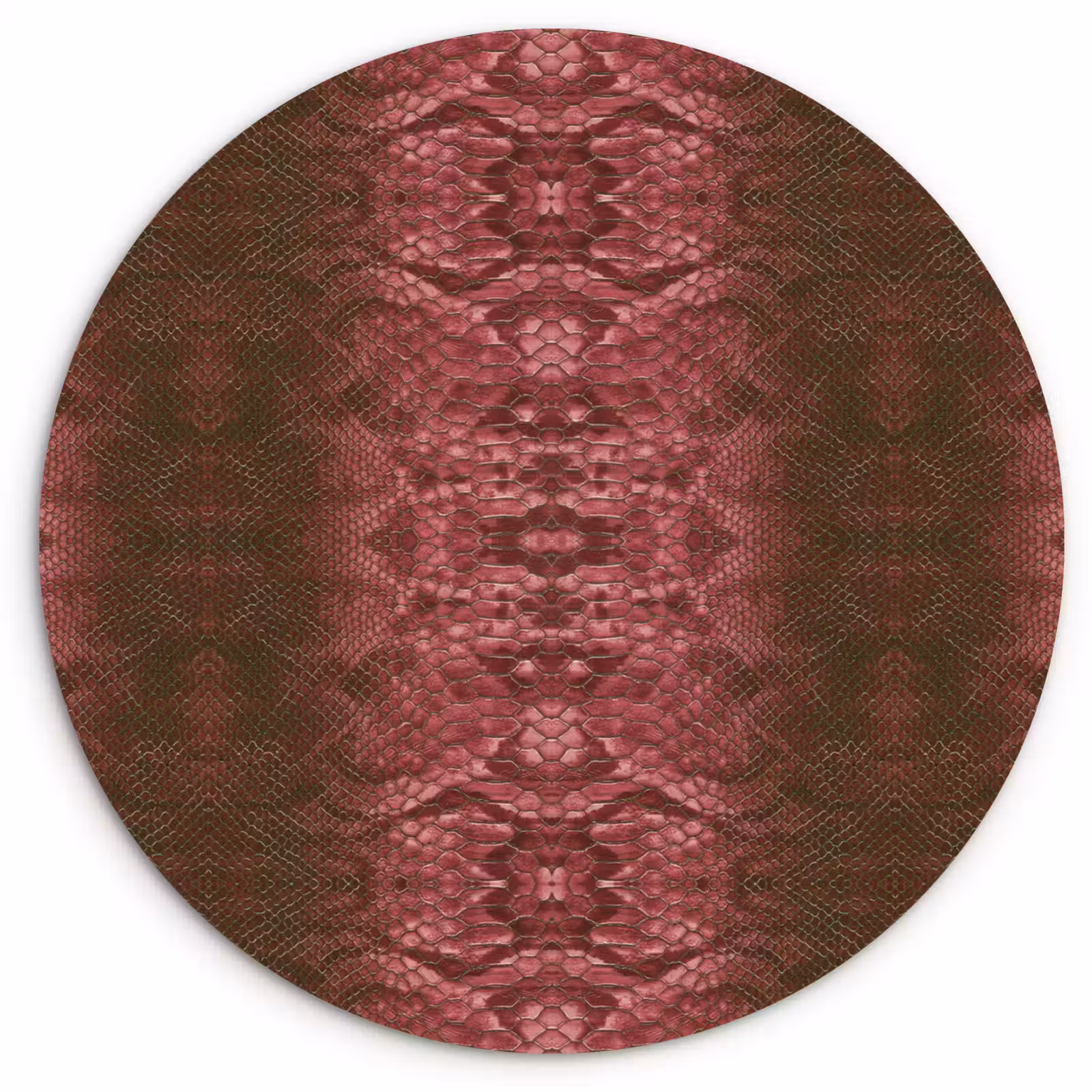 Wandcirkel - Glas - Slang - Boa - Roze - Groen — 1