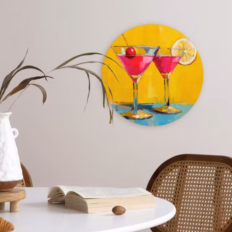 Wandcirkel - Glas - Glazen - Cocktail - Citroen - Kers — 4