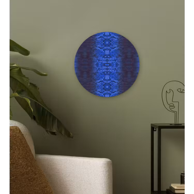 Wandcirkel - Glas - Slang - Boa - Blauw - Rood — 3