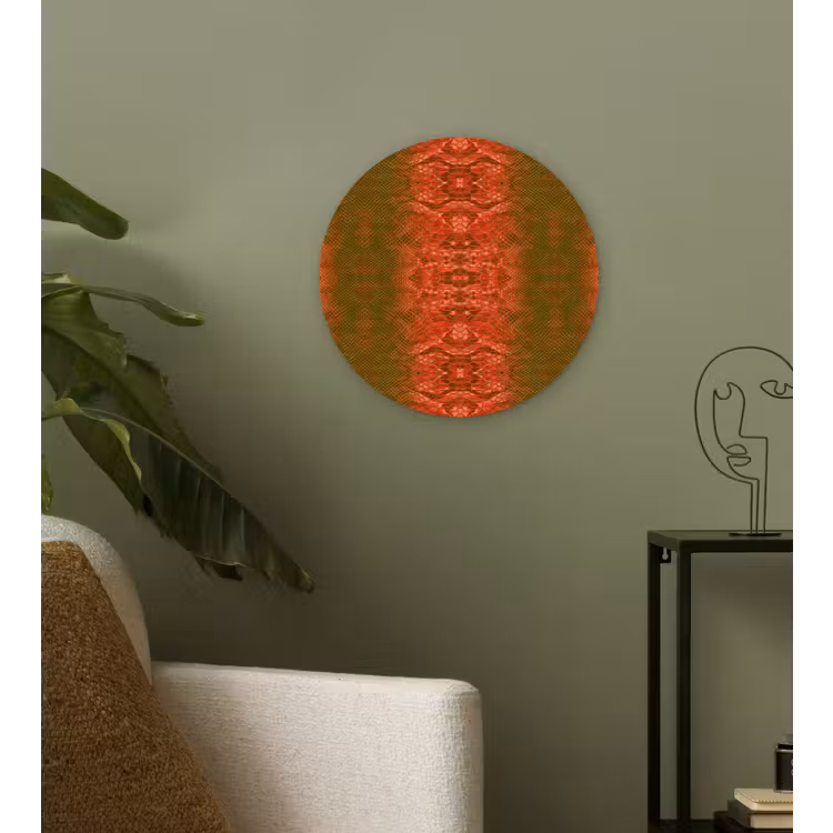 Wandcirkel - Glas - Slang - Boa - Groen - Rood — 3