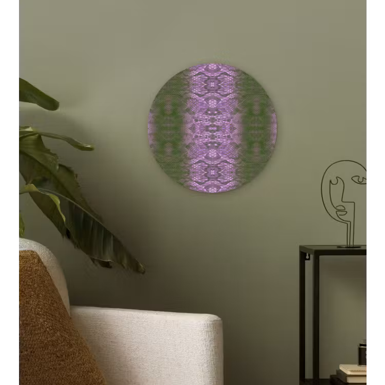 Wandcirkel - Glas - Slang - Boa - Lila - Groen — 3
