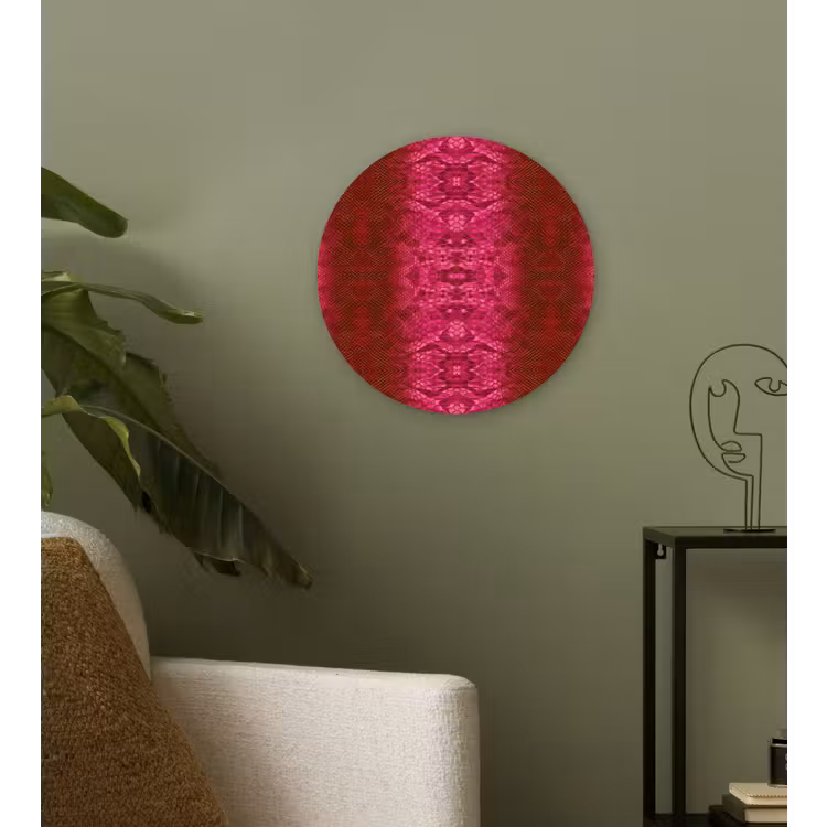 Wandcirkel - Glas - Slang - Boa - Roze — 3