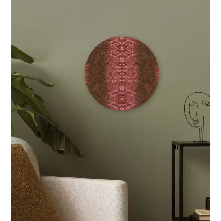 Wandcirkel - Glas - Slang - Boa - Roze - Groen — 3