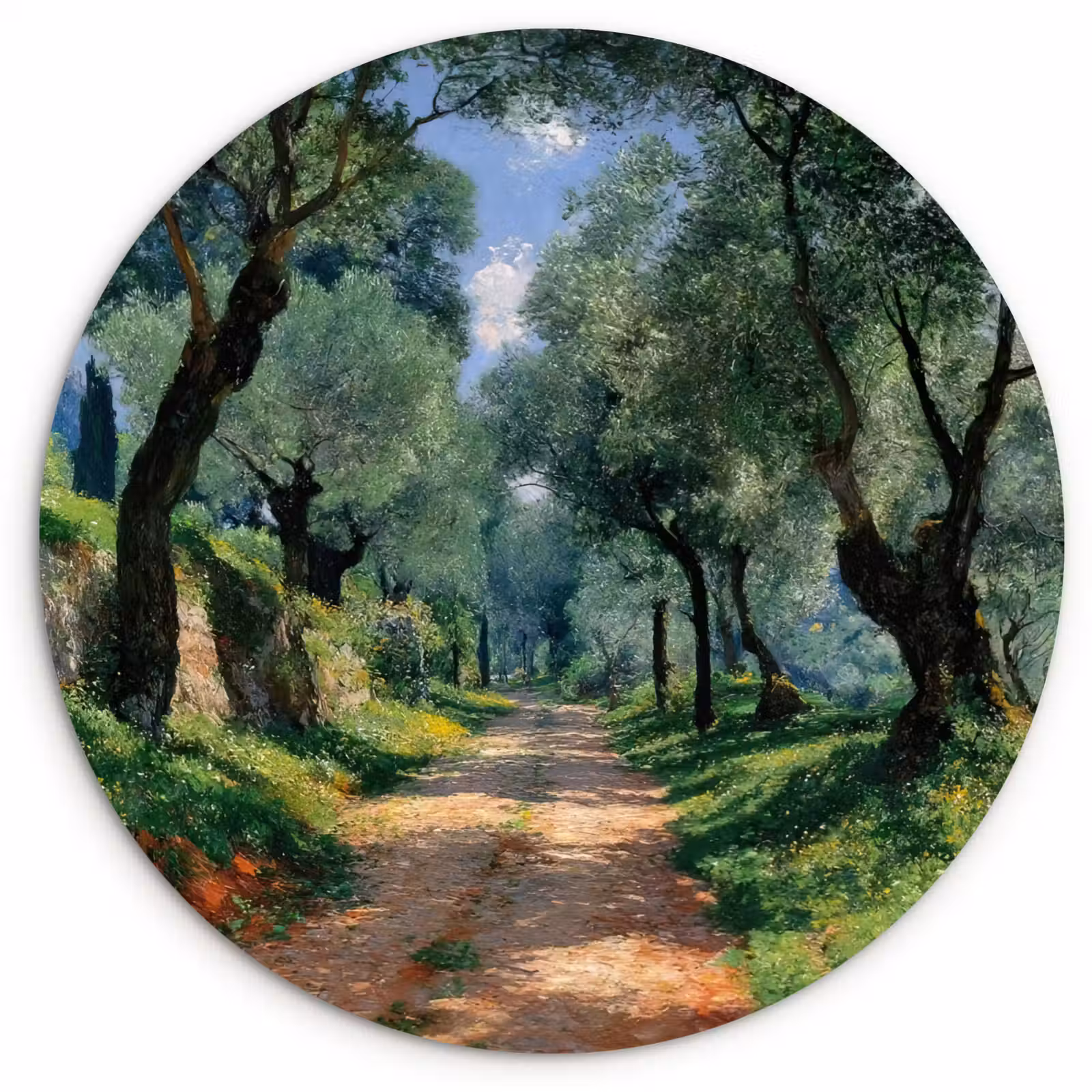 Wandcirkel - Glas - Pad - Bomen - Schaduw - — 1