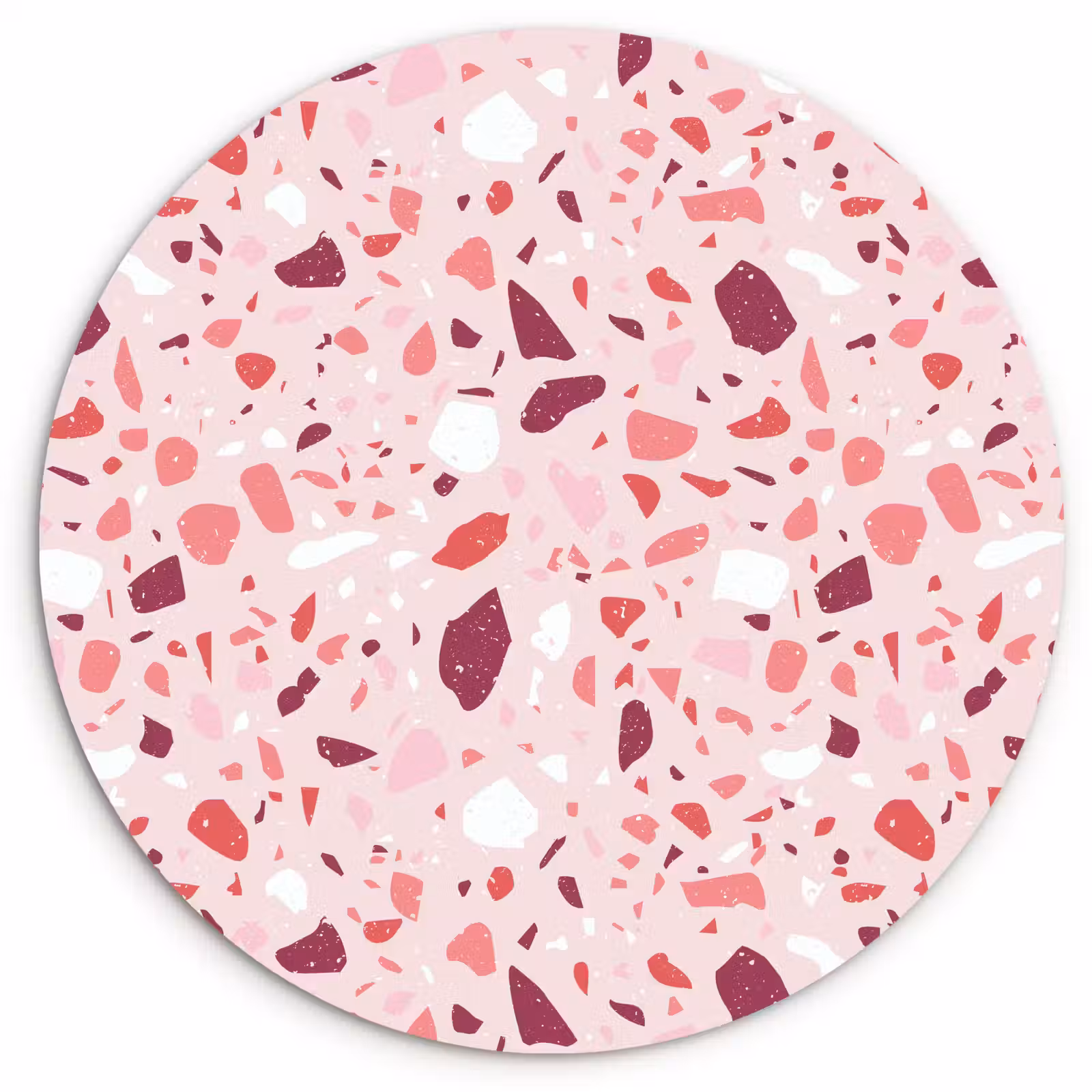Wandcirkel - Glas - Terrazzo - Patroon - Roze — 1