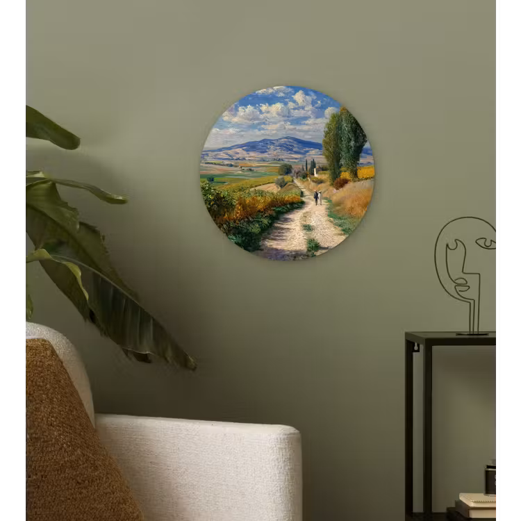 Wandcirkel - Glas - Mensen - Wandelen - Zandpad - Velden — 3