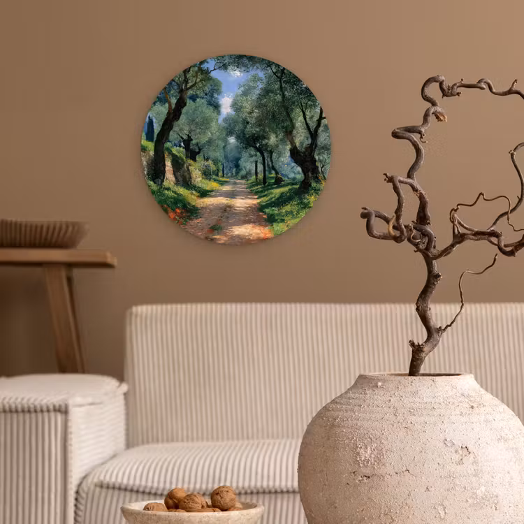 Wandcirkel - Glas - Pad - Bomen - Schaduw - — 2