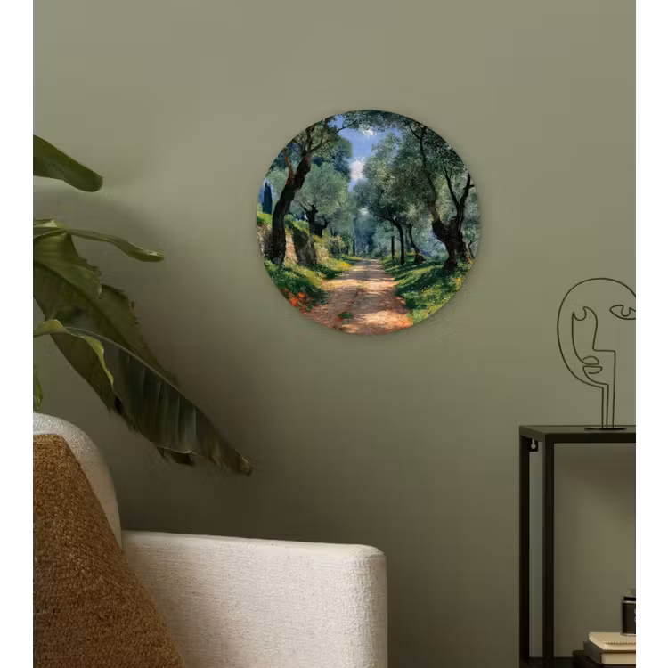 Wandcirkel - Glas - Pad - Bomen - Schaduw - — 3