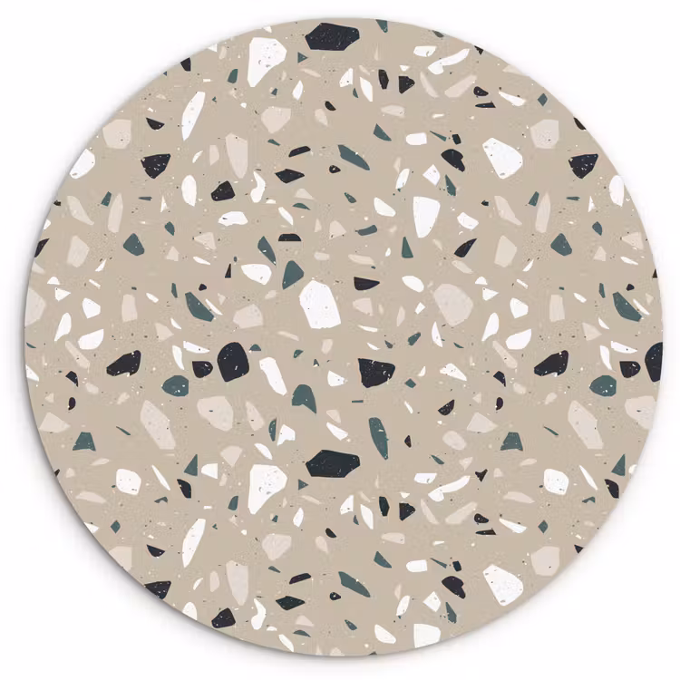 Wandcirkel - Glas - Terrazzo - Patroon - Groen — 1