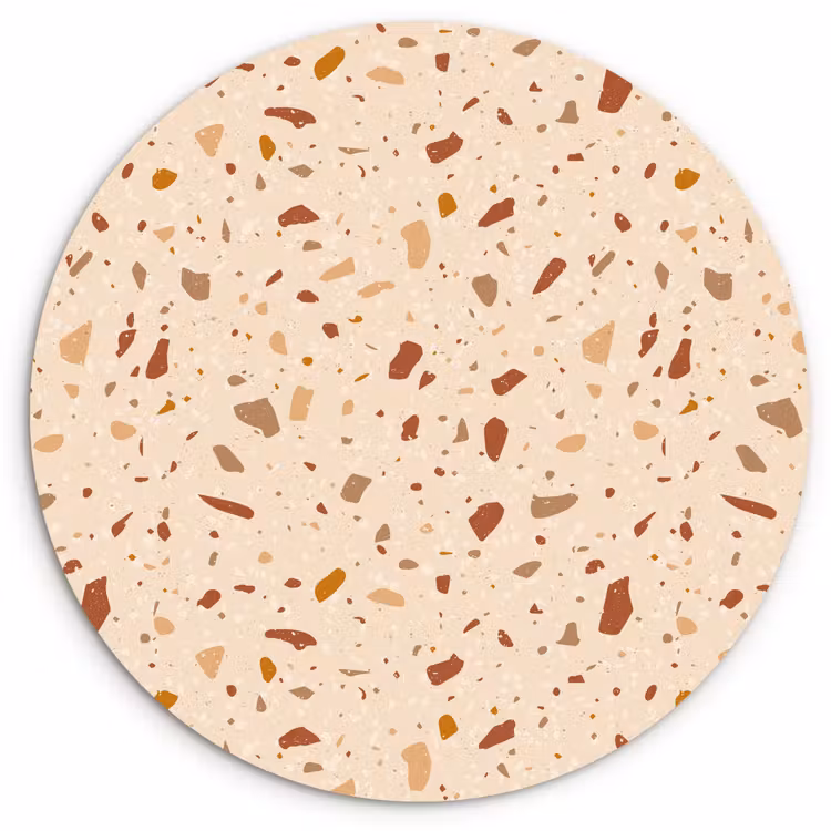 Wandcirkel - Glas - Terrazzo - Patroon - Kleurrijk - Steen — 1