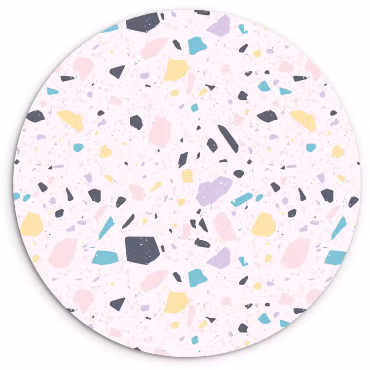 Wandcirkel - Glas - Terrazzo - Patroon - Zacht - Snoep — 1