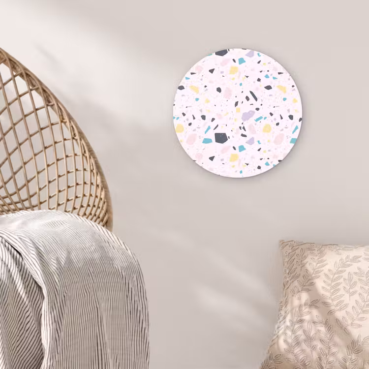 Wandcirkel - Glas - Terrazzo - Patroon - Zacht - Snoep — 5