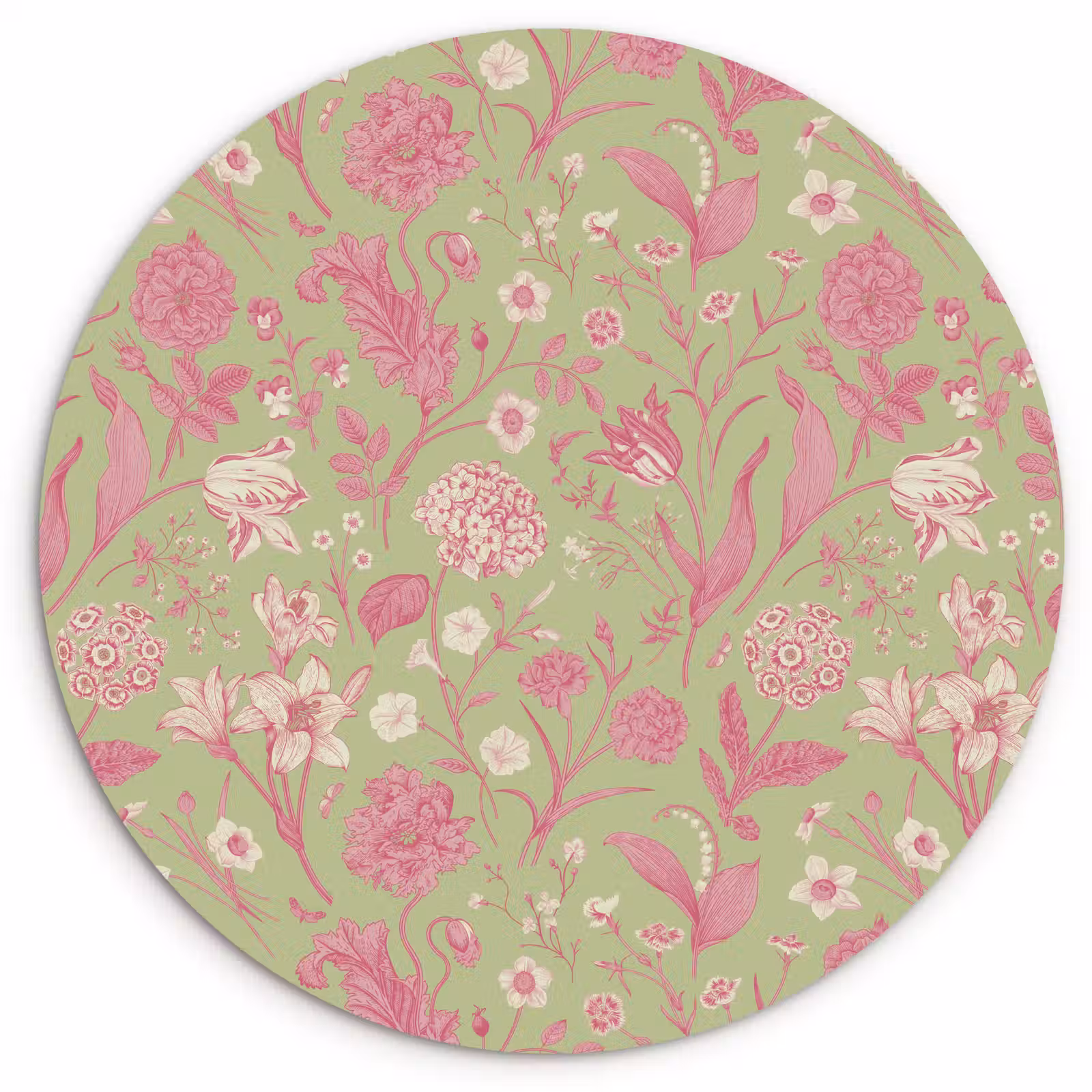Wandcirkel - Glas - Classic - Pink - Mint — 1