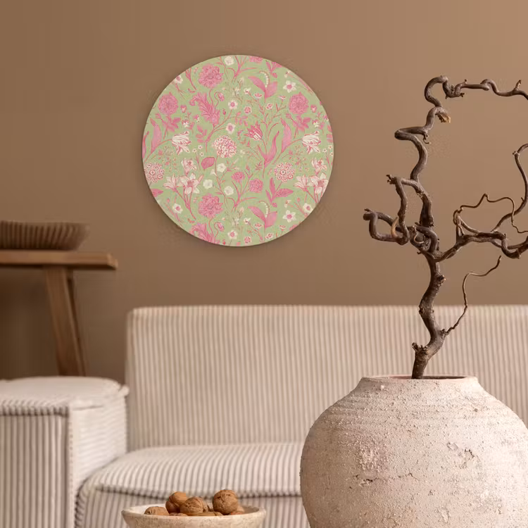 Wandcirkel - Glas - Classic - Pink - Mint — 2