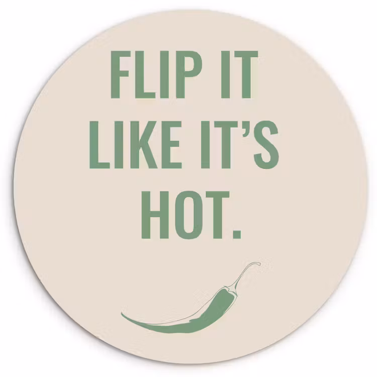 Wandcirkel - Glas - Groen - Quote - Zomer - Chilipeper — 1