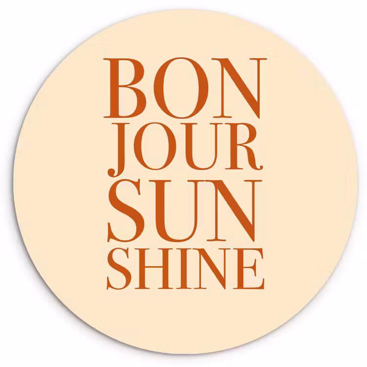 Wandcirkel - Glas - Oranje - Quote - Sun — 1