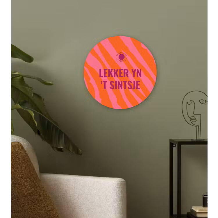 Wandcirkel - Glas - Quote - Zomer - Roze — 3