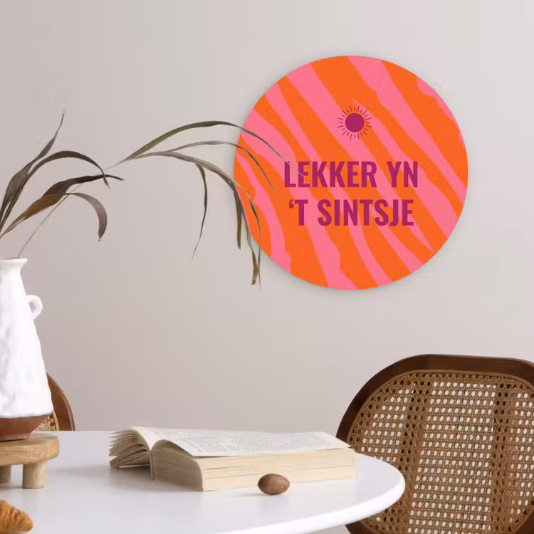 Wandcirkel - Glas - Quote - Zomer - Roze — 4