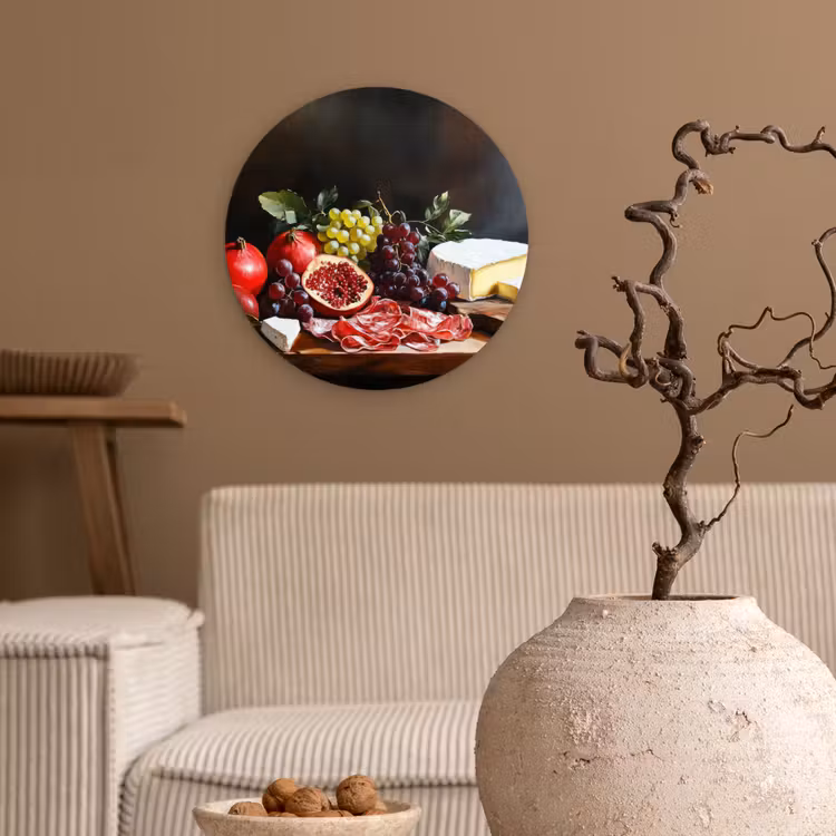 Wandcirkel - Glas - Borrelplank - Stilleven - Vintage — 2