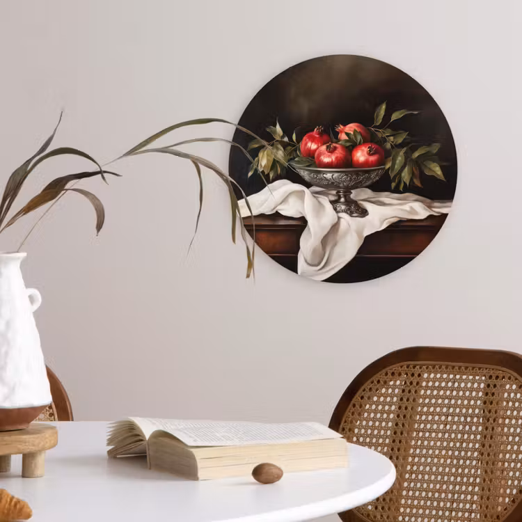 Wandcirkel - Glas - Granaatappels - Klassiek - Vintage — 4
