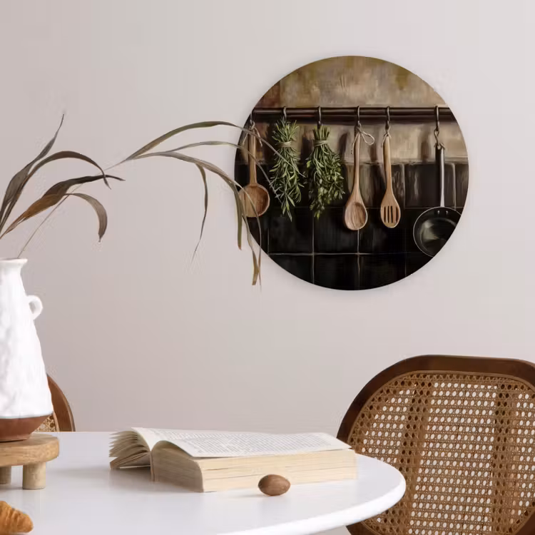 Wandcirkel - Glas - Keukengerei - Rustiek - Tegels - Kruiden — 4