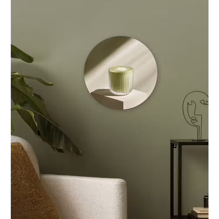 Wandcirkel - Glas - Matcha - Glas - Groen - Minimalistisch — 3