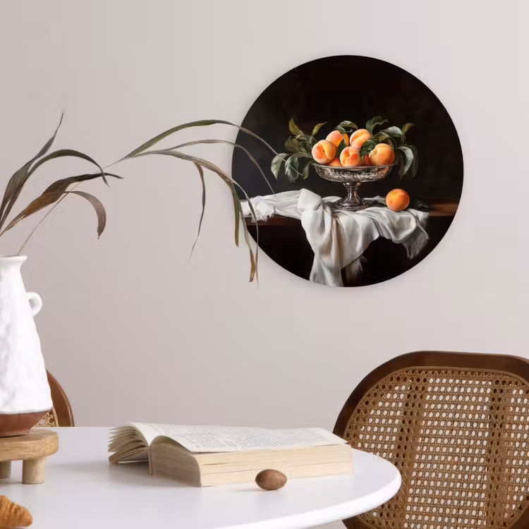 Wandcirkel - Glas - Stilleven - Perziken - Vintage — 4