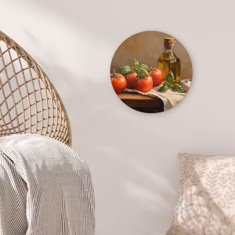 Wandcirkel - Glas - Tomaten - Olijfolie - Stilleven — 5