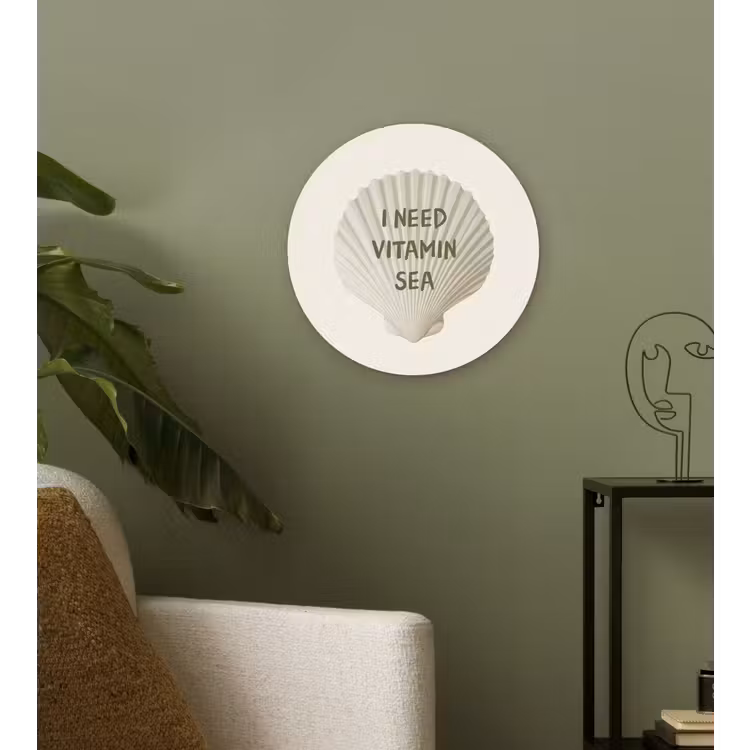 Wandcirkel - Glas - Schelp - Quote - Groen — 3
