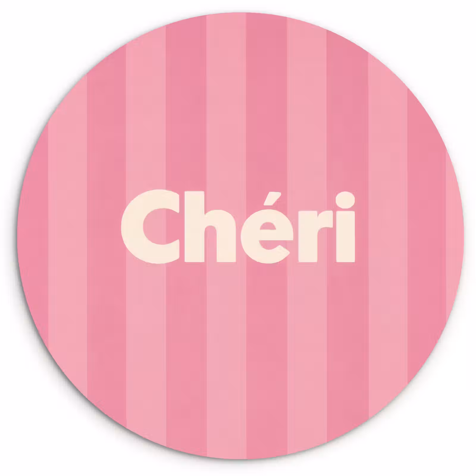 Wandcirkel - Glas - Gestreept - Roze - Chéri — 1